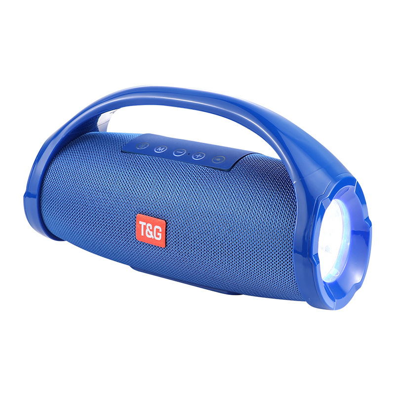Portable Waterproof Bluetooth Speaker with Flashlight - Blue